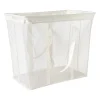 Xenos Opbergmand met handvatten - wit - 53x46x33 cm- Opbergbakken|Opbergboxen