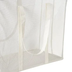 Xenos Opbergmand met handvatten - wit - 53x46x33 cm- Opbergbakken|Opbergboxen