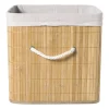 Xenos Opbergmand vierkant hoog - bamboe - 30x30x30 cm- Opbergboxen|Manden