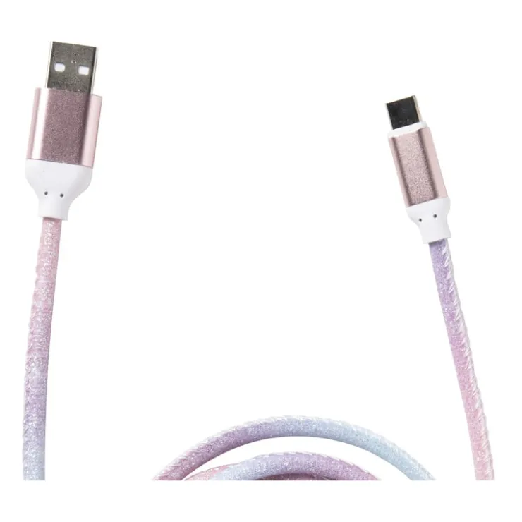 Xenos Oplaadkabel USB naar USB-C - 2 meter - regenboog- Opladers