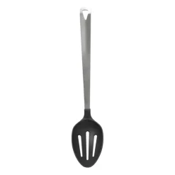 Xenos Opscheplepel met sleuf London - zilverkleurig - 32.5 cm- Keukengerei