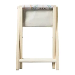 Xenos Opvouwbaar strandkrukje palm - multikleur - 37x32x35 cm- Strandaccessoires
