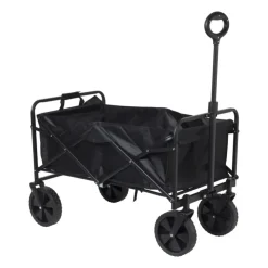 Xenos Opvouwbare bolderkar - zwart - 103x54x108 cm- Festivals