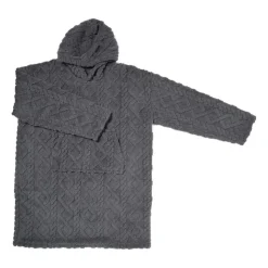 Xenos Oversized hoodie jacquard - grijs - one size- Winterartikelen