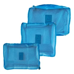 Xenos Packing cubes - blauw - set van 3- Koffer Organizers