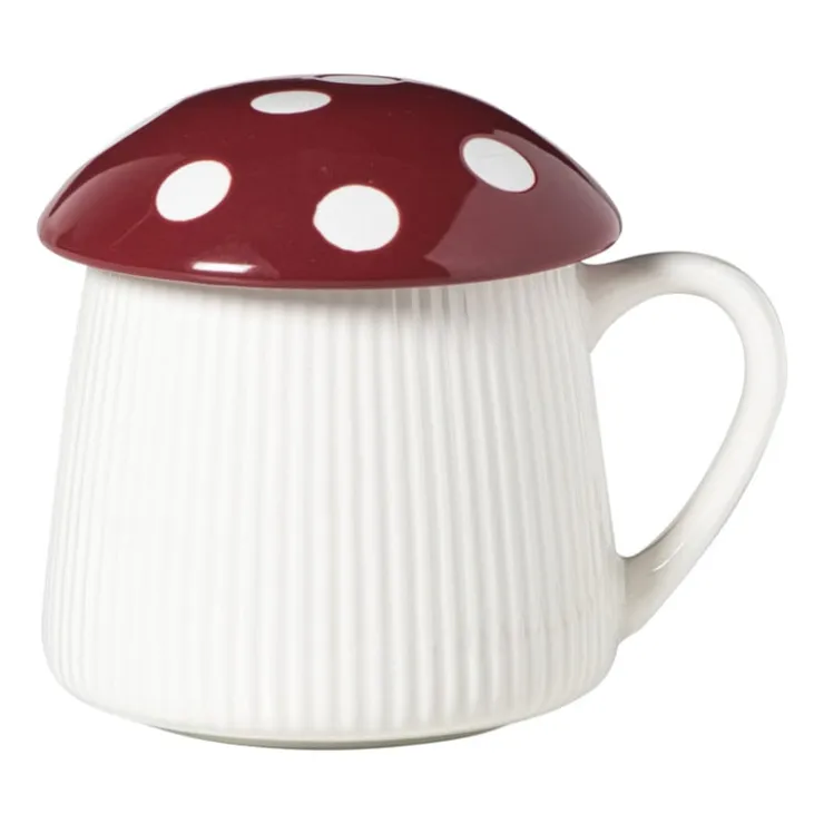Xenos Paddenstoel mok - rood - 350 ml- Mokken