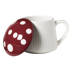 Xenos Paddenstoel mok - rood - 350 ml- Mokken