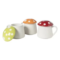Xenos Paddenstoel mok - rood - 350 ml- Mokken