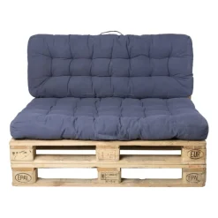 Xenos Palletkussens 120x80 cm - donkerblauw - set van 2- Kussens