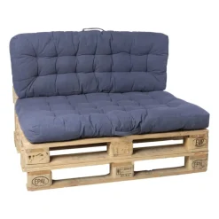 Xenos Palletkussens 120x80 cm - donkerblauw - set van 2- Kussens
