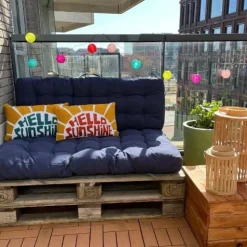 Xenos Palletkussens 120x80 cm - donkerblauw - set van 2- Kussens