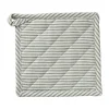Xenos Pannenlap gestreept - groen/wit - 20x20 cm- Pannenlappen
