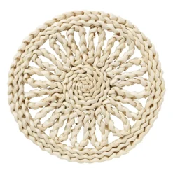 Xenos Panonderzetter bloem rond - mais - ø20 cm- Onderzetters