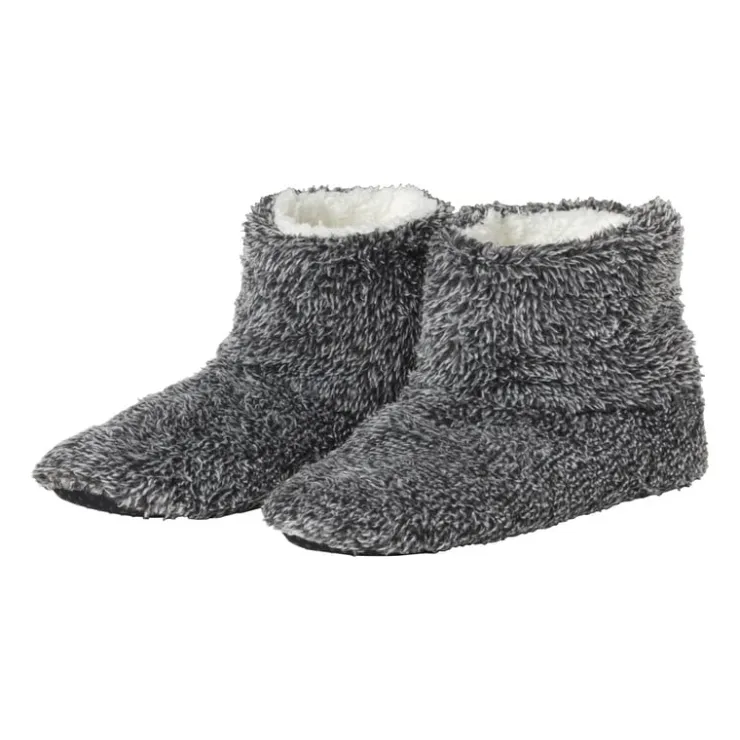 Xenos Pantoffels gemeleerd - donkergrijs - maat 41-42- Winterartikelen