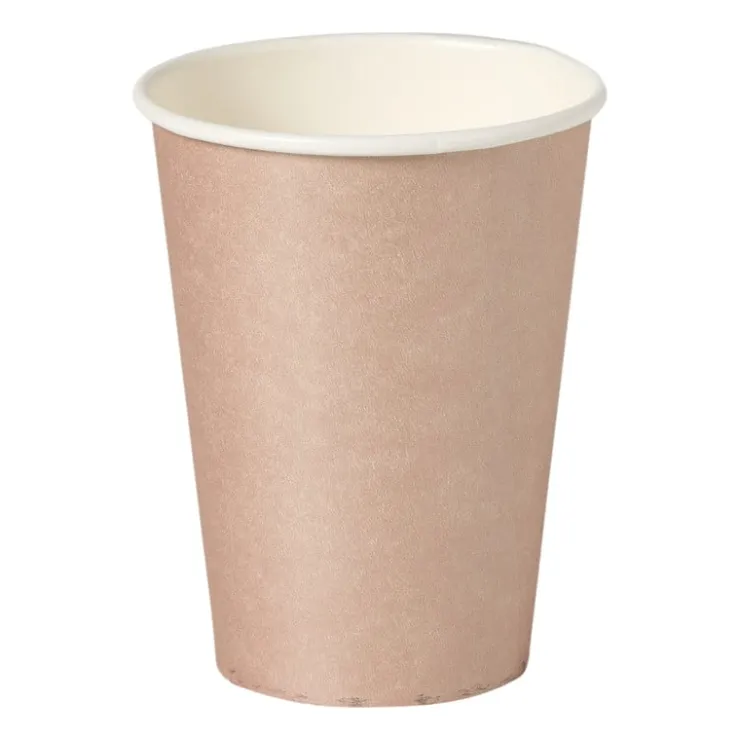 Xenos Papieren bekers - roségoudkleurig - set van 8- Wegwerpservies
