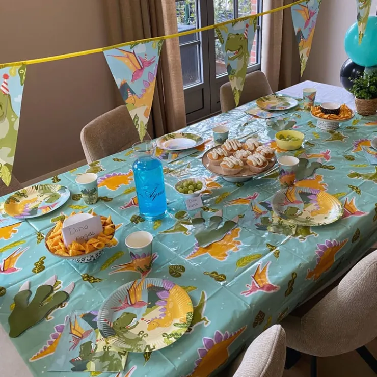 Xenos Papieren bekers dino - set van 10- Wegwerpservies|Kinderfeestjes