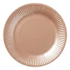 Xenos Papieren bordjes - roségoudkleurig - set van 8- Wegwerpservies