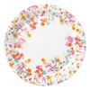 Xenos Papieren bordjes confetti ø18 cm - multikleur - set van 8- Wegwerpservies