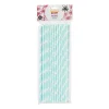 Xenos Papieren rietjes - blauw - 24 stuks- Rietjes|Babyshower
