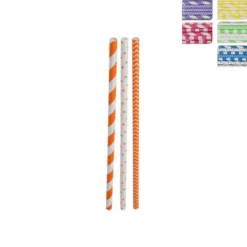 Xenos Papieren rietjes - set van 100 - diverse varianten- Kinderfeestjes|Rietjes