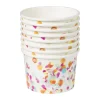 Xenos Papieren snackbakjes - confetti - set van 8- Wegwerpservies|Kinderfeestjes