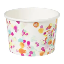 Xenos Papieren snackbakjes - confetti - set van 8- Wegwerpservies|Kinderfeestjes