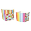 Xenos Papieren snackcups regenboog - set van 5 - ø8,5x9,5 cm- Wegwerpservies