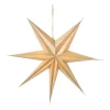 Xenos Papieren ster met licht - hout look - ⌀60 cm- Hanglampen