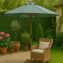 Xenos Parasol Sevilla - groen - ø14x152 cm- Parasols