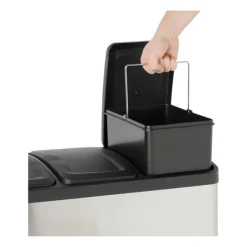 Xenos Pedaalemmer 3 vakken - 3x20 liter- Pedaalemmers|Prullenbakken