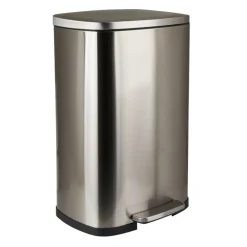 Xenos Pedaalemmer - zilver - 50 liter- Pedaalemmers|Prullenbakken