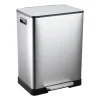 Xenos Pedaalemmer - zilverkleurig - 2x30 liter- Pedaalemmers