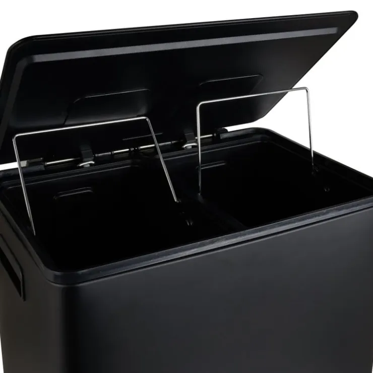 Xenos Pedaalemmer - zwart - 2x20 liter- Pedaalemmers|Prullenbakken