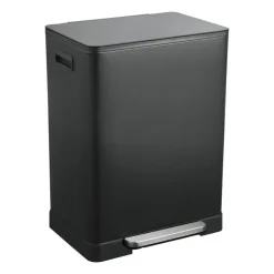 Xenos Pedaalemmer - zwart - 2x30 liter- Pedaalemmers|Prullenbakken