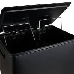 Xenos Pedaalemmer - zwart - 2x30 liter- Pedaalemmers|Prullenbakken