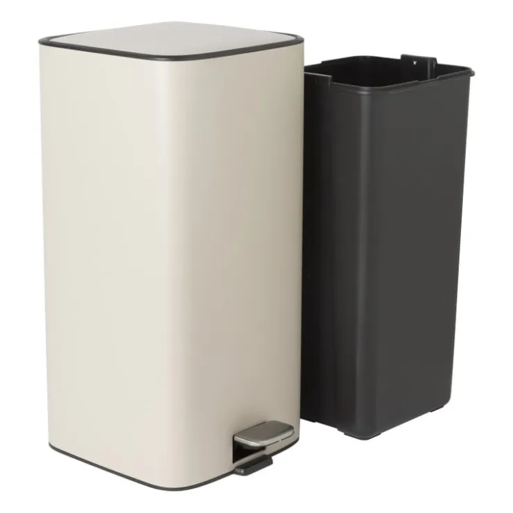 Xenos Pedaalemmer guard - beige - 28 liter- Pedaalemmers