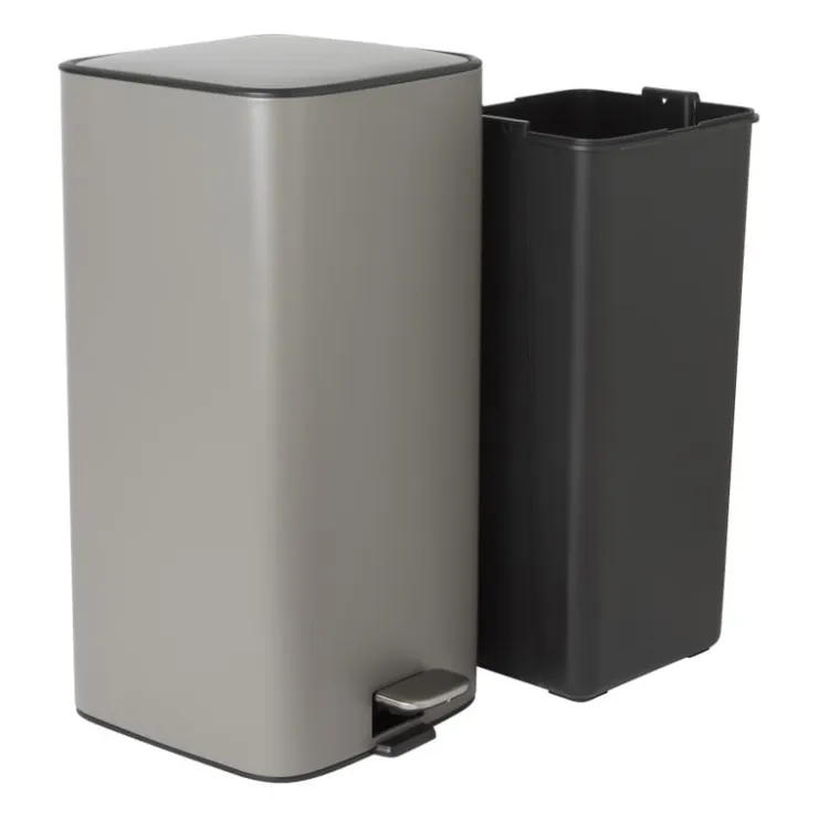 Xenos Pedaalemmer guard - grijs - 28 liter- Pedaalemmers