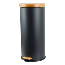 Xenos Pedaalemmer met bamboe deksel - 30 liter- Pedaalemmers|Prullenbakken