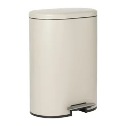 Xenos Pedaalemmer ovaal - beige - 50 liter- Pedaalemmers