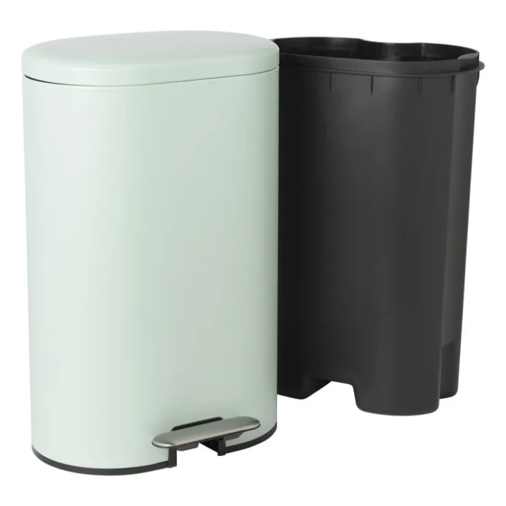 Xenos Pedaalemmer ovaal - groen - 30 liter- Pedaalemmers
