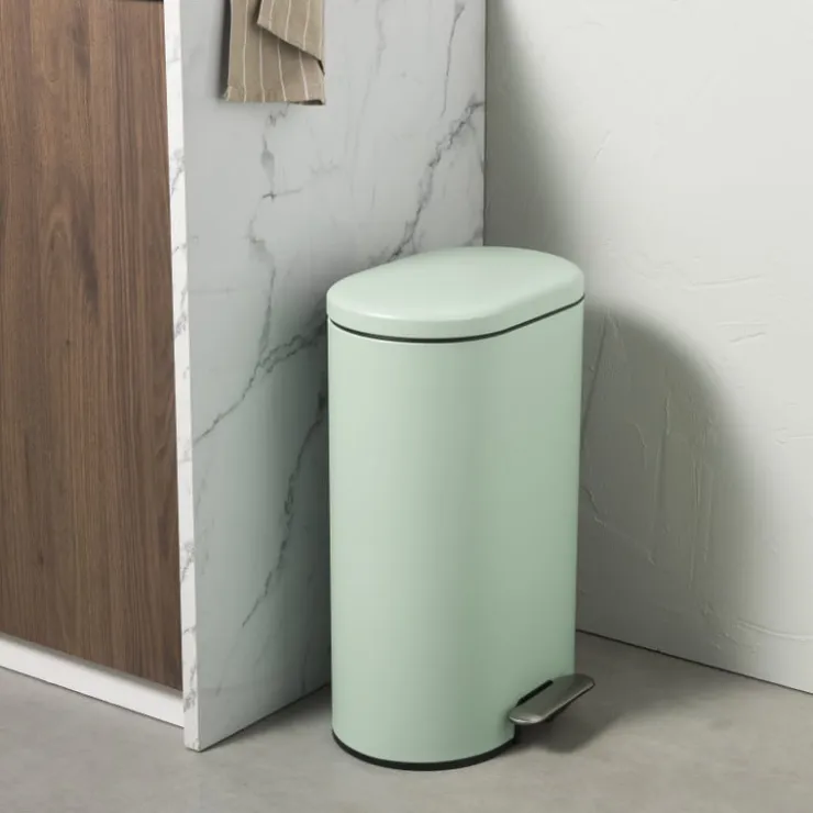 Xenos Pedaalemmer ovaal - groen - 30 liter- Pedaalemmers