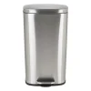 Xenos Pedaalemmer rechthoek - zilver - 30 liter- Pedaalemmers|Prullenbakken