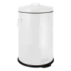 Xenos Pedaalemmer retro look - wit - 12 liter- Badkamer Prullenbakken|Pedaalemmers