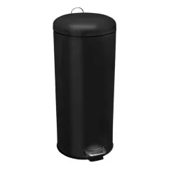 Xenos Pedaalemmer XL - 30 liter - zwart- Pedaalemmers|Prullenbakken