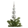 Xenos Piek discoballen zilver - glas - ø6.7x31 cm- Kerstpieken