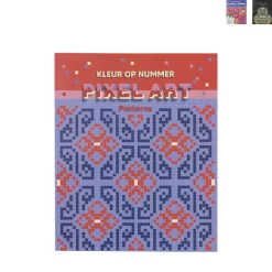 Xenos Pixel art kleuren op nummer - papier- Kleurboeken|Kerstcadeaus