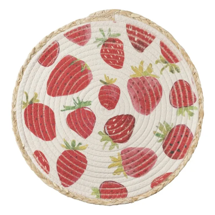 Xenos Placemat aardbei - ø38 cm- Placemats