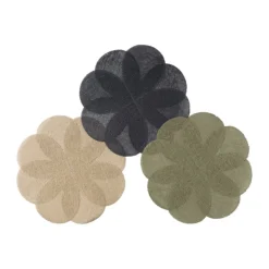 Xenos Placemat 3D bloem - groen - ø38 cm- Placemats