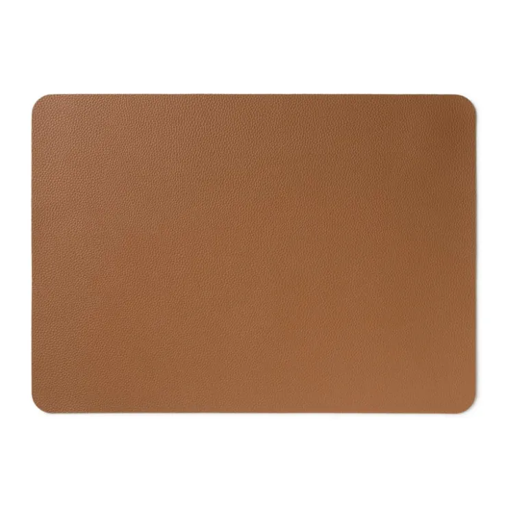 Xenos Placemat PU leer - bruin - 33x46 cm- Placemats