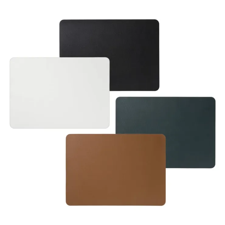 Xenos Placemat PU leer - crème - 33x46 cm- Placemats